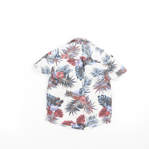 George Boys White Floral  Basic Button-Up Size 2-3 Years
