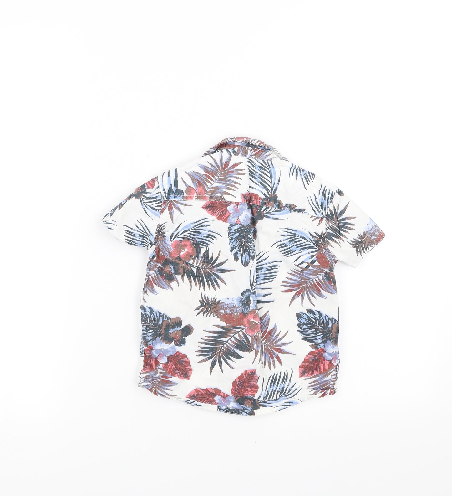 George Boys White Floral  Basic Button-Up Size 2-3 Years