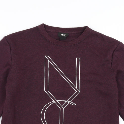 H&M Mens Purple   Pullover Sweatshirt Size XS  - nyc