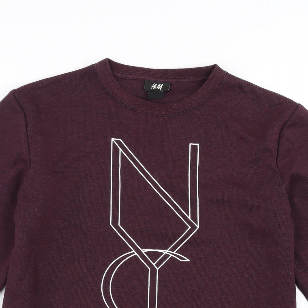 H&M Mens Purple   Pullover Sweatshirt Size XS  - nyc