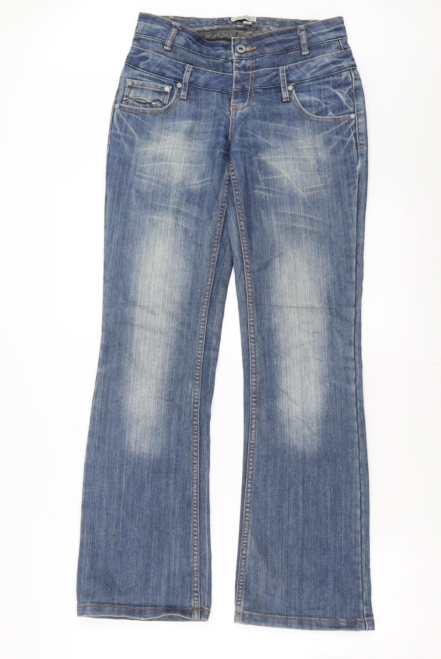 Dateless Womens Blue  Denim Bootcut Jeans Size XS L32 in