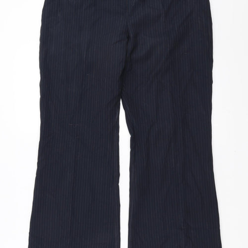 Dorothy Perkins Womens Blue Striped  Trousers  Size 14 L29 in