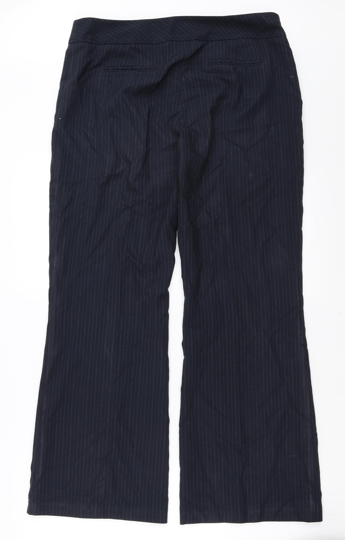 Dorothy Perkins Womens Blue Striped  Trousers  Size 14 L29 in