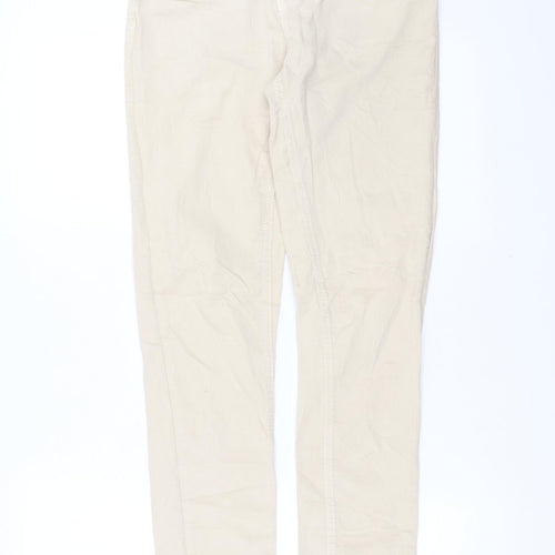Preworn Womens Beige  Denim Straight Jeans Size 10 L31 in