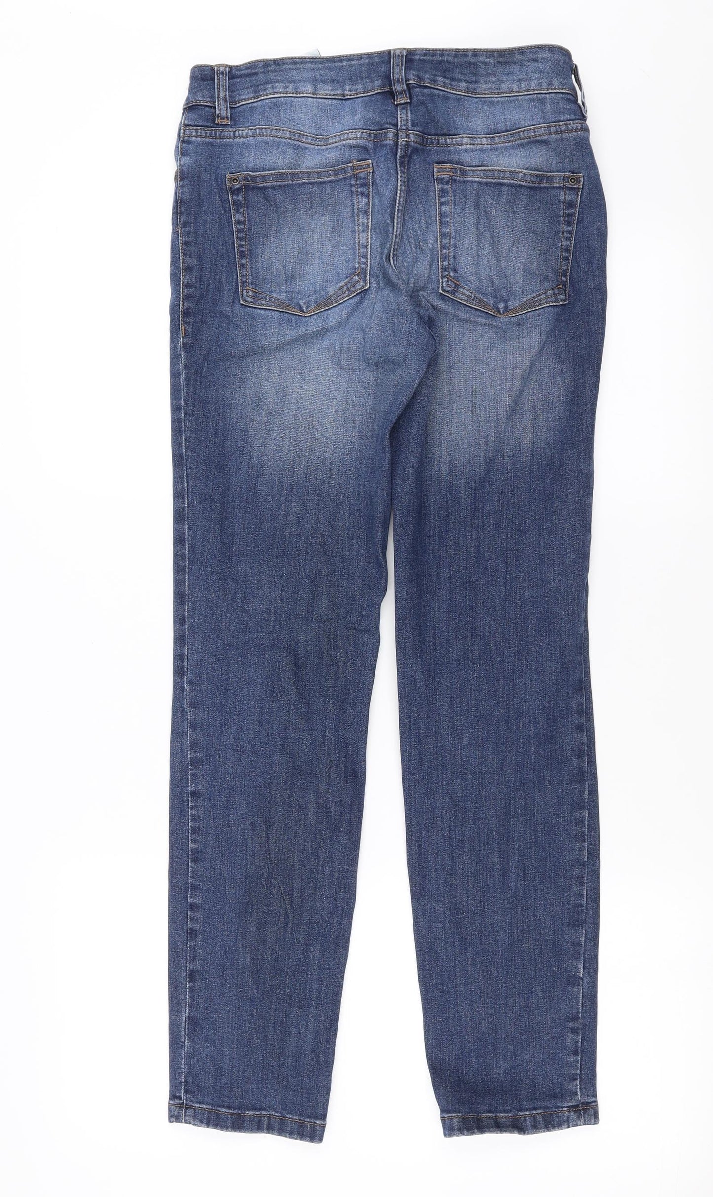 NEXT Womens Blue  Denim Straight Jeans Size 8 L28 in - Cigarette fit