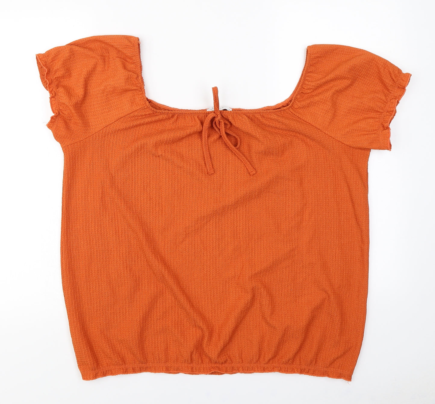 Papaya Womens Orange   Basic T-Shirt Size 10