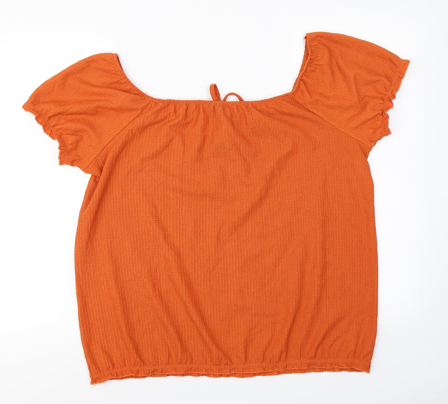 Papaya Womens Orange   Basic T-Shirt Size 10