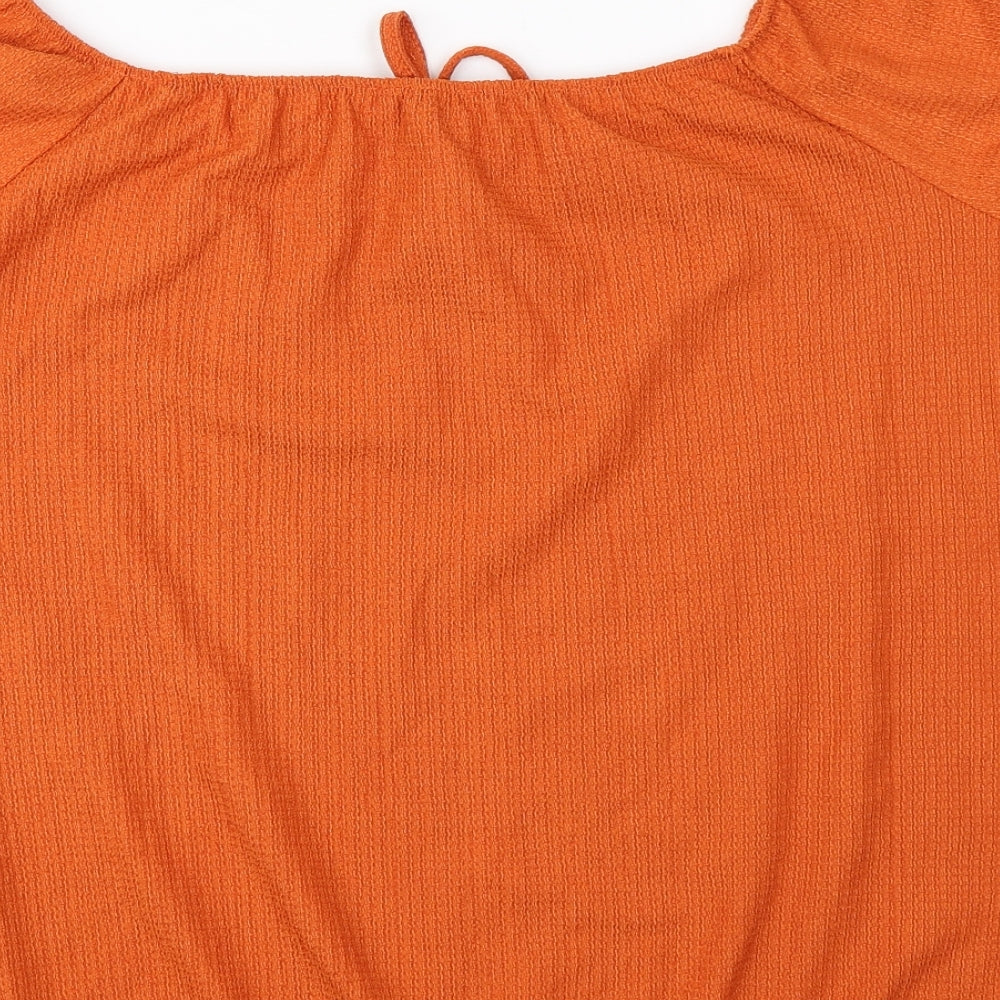 Papaya Womens Orange   Basic T-Shirt Size 10