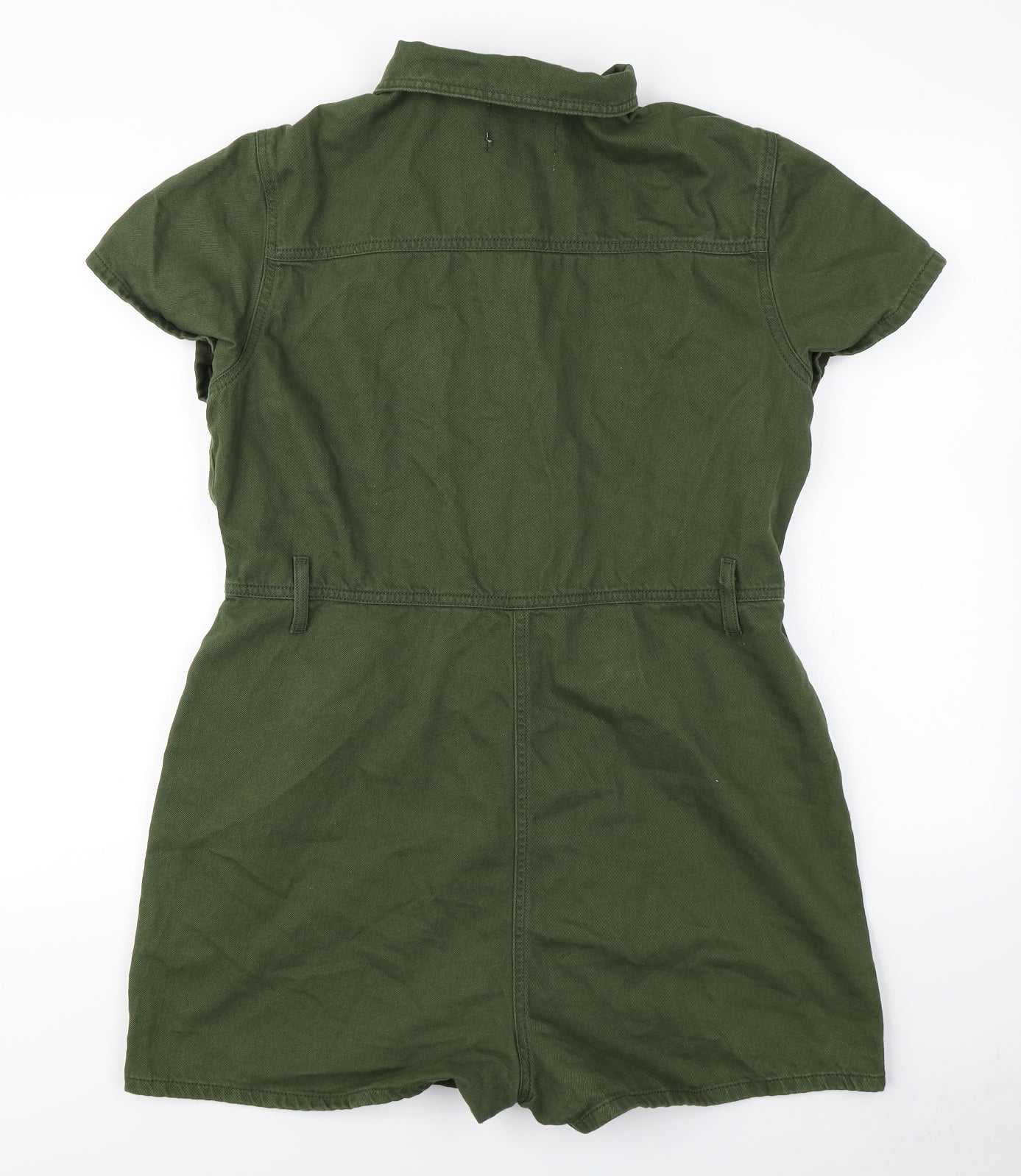 Denim Co Womens Green  Denim Playsuit One-Piece Size 16