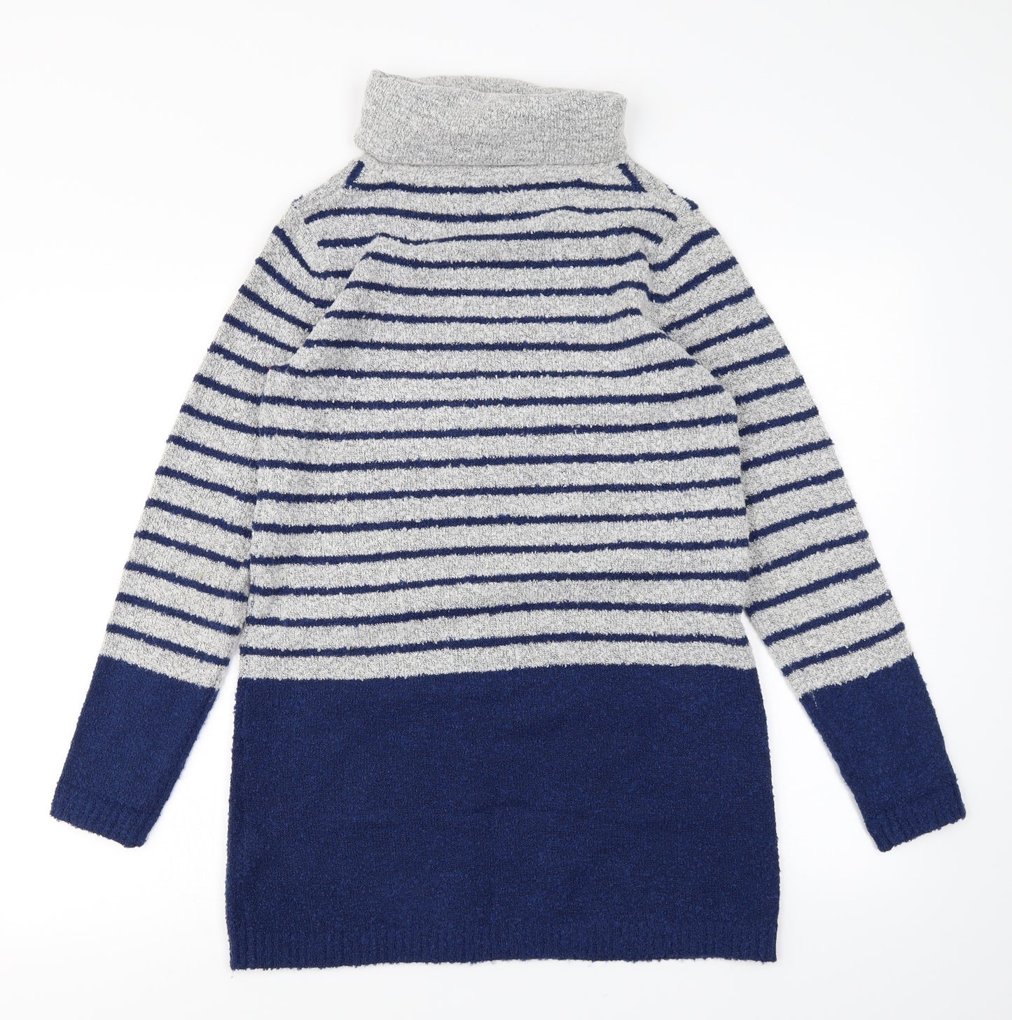 M&Co Womens Blue Striped Knit Jumper Dress  Size 12