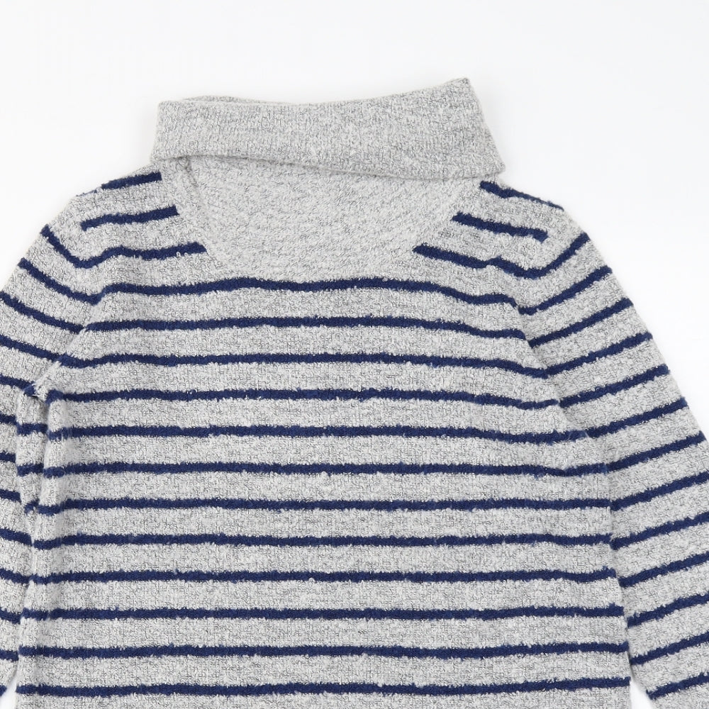 M&Co Womens Blue Striped Knit Jumper Dress  Size 12