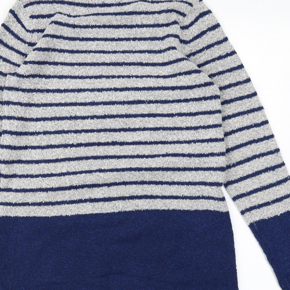 M&Co Womens Blue Striped Knit Jumper Dress  Size 12