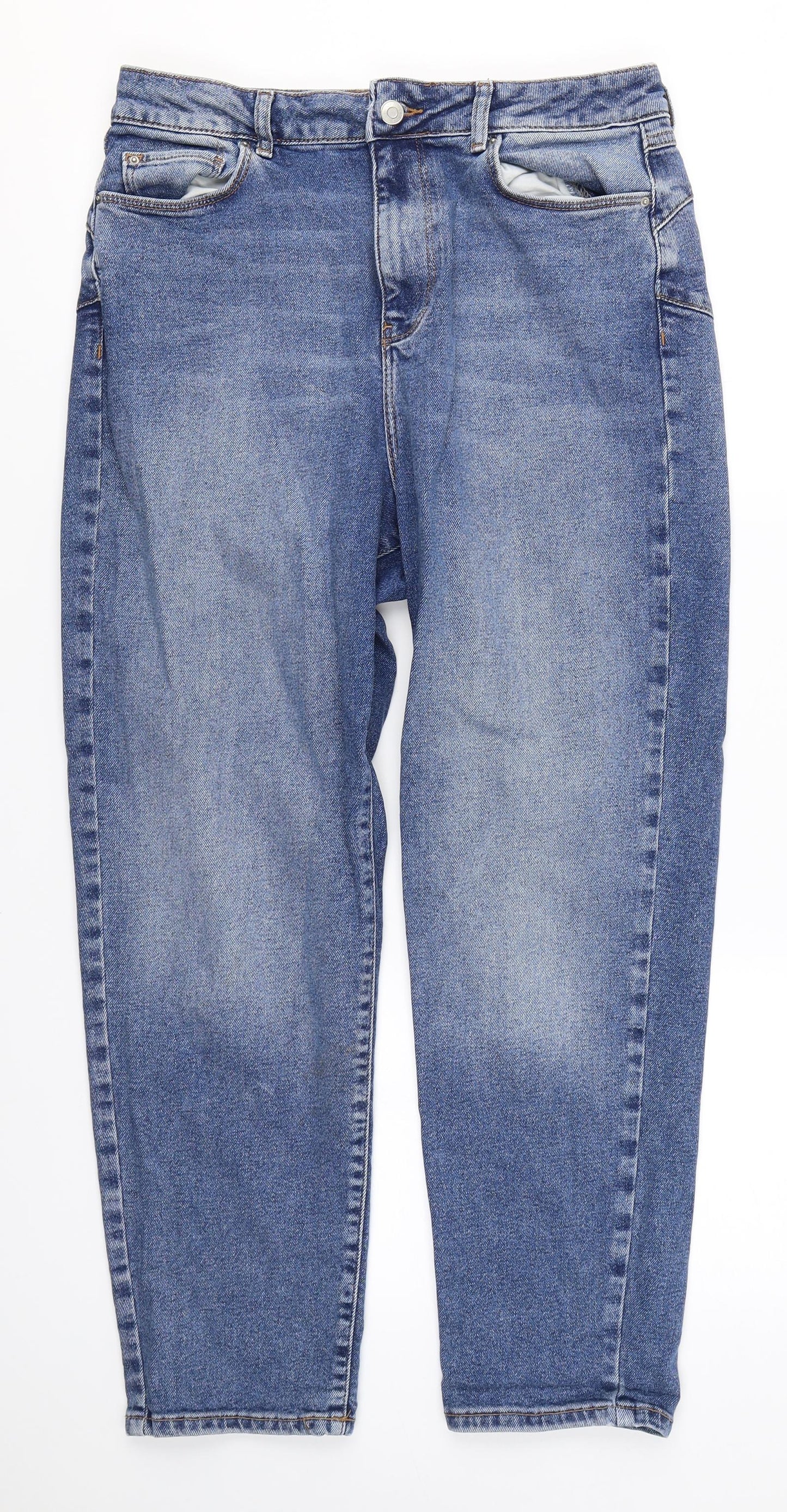 New Look Womens Blue  Denim Mom Jeans Size 4 L24 in