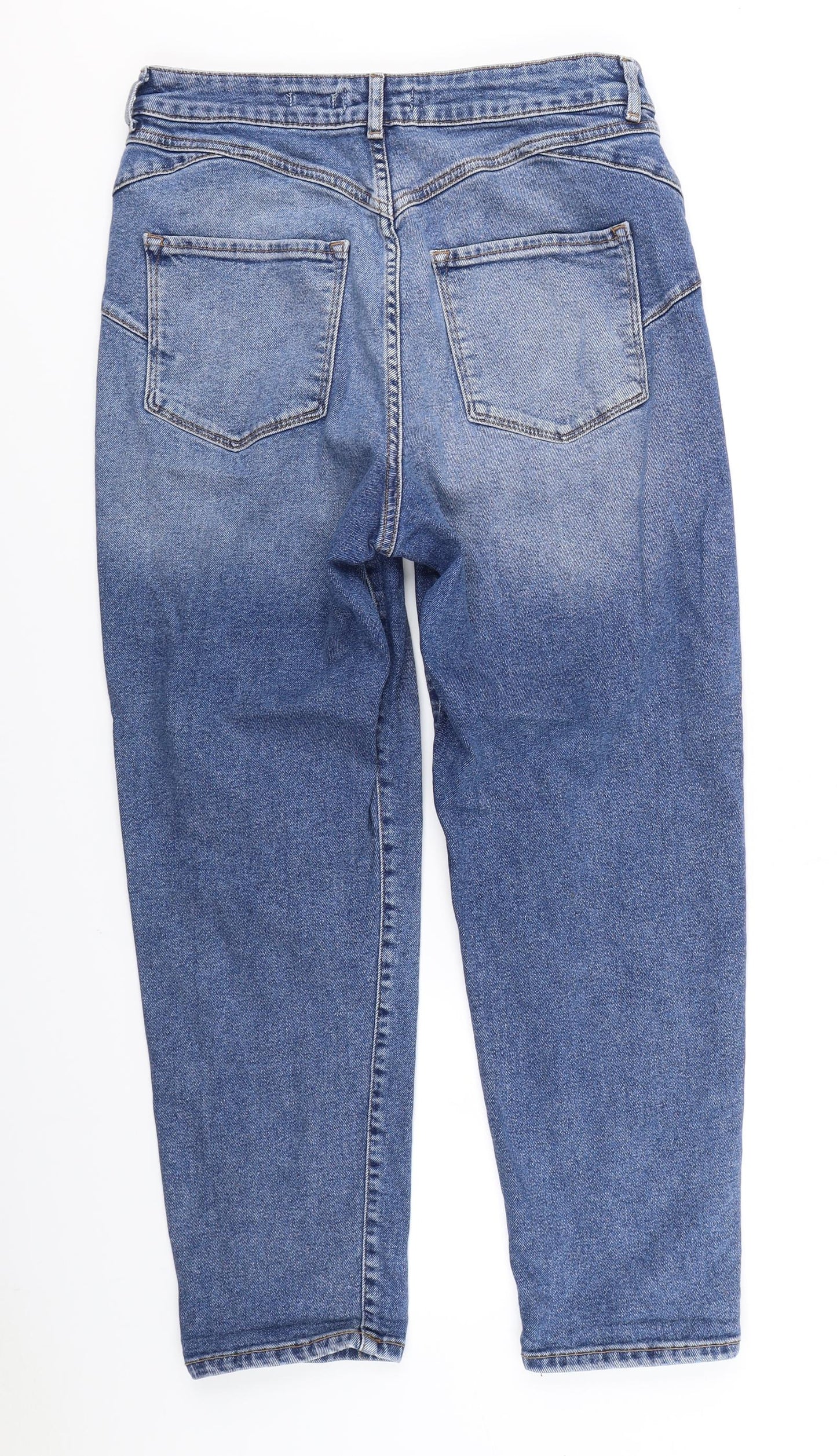 New Look Womens Blue  Denim Mom Jeans Size 4 L24 in