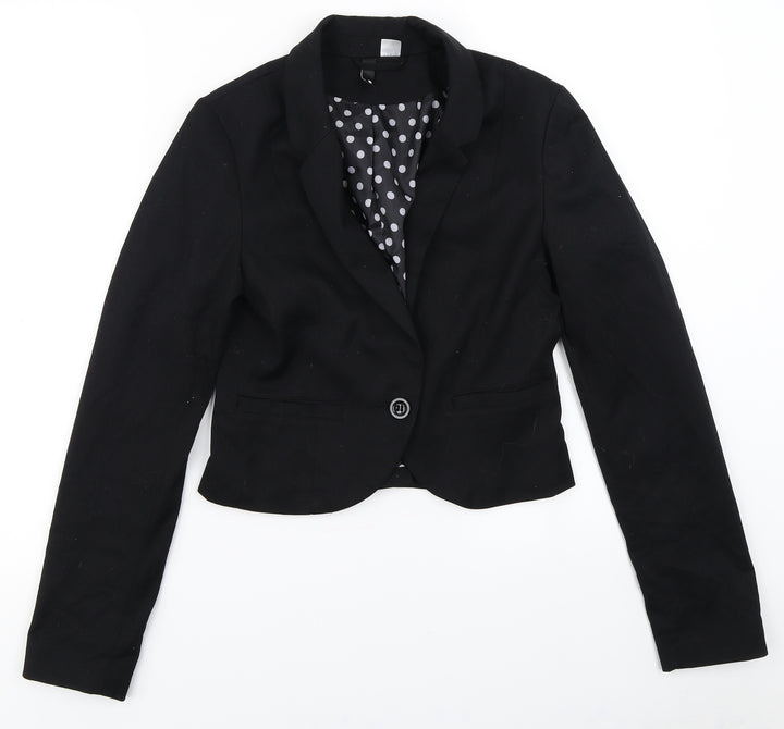 Divided Womens Black Jacket Blazer Size 8
