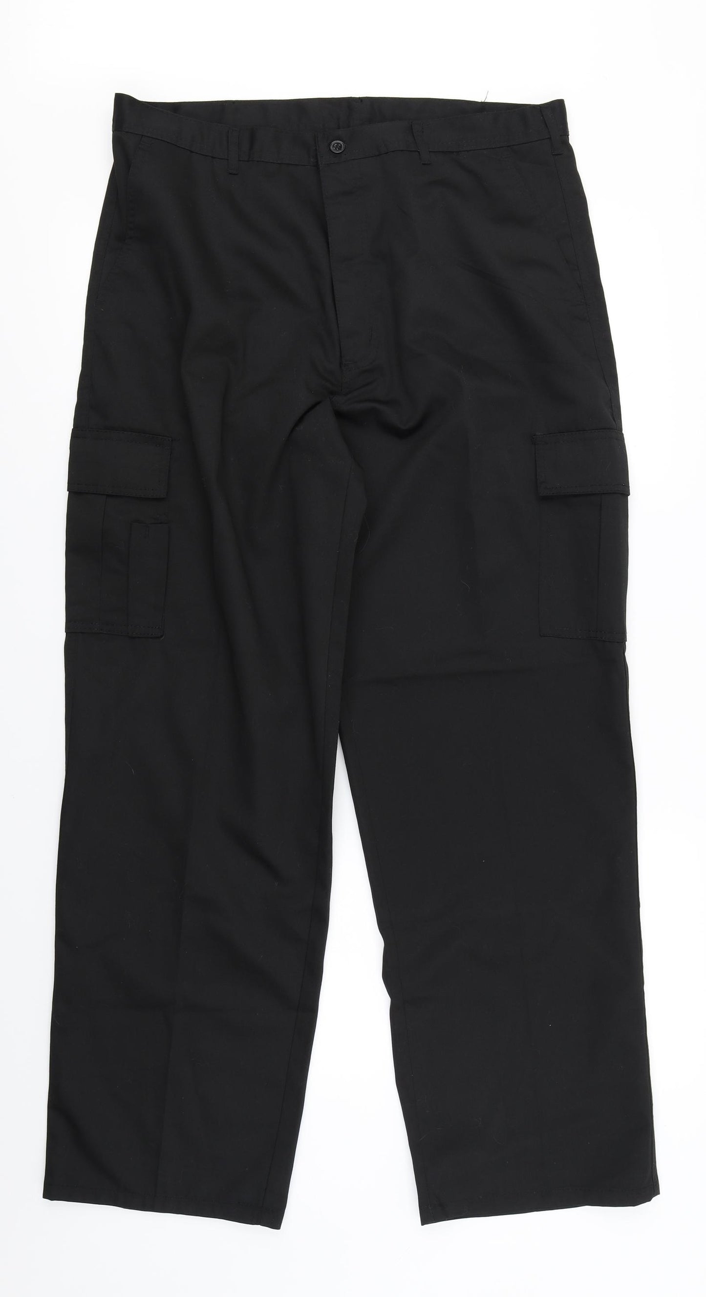 Absolute Apparel Mens Black   Cargo Trousers Size 34 in L30 in