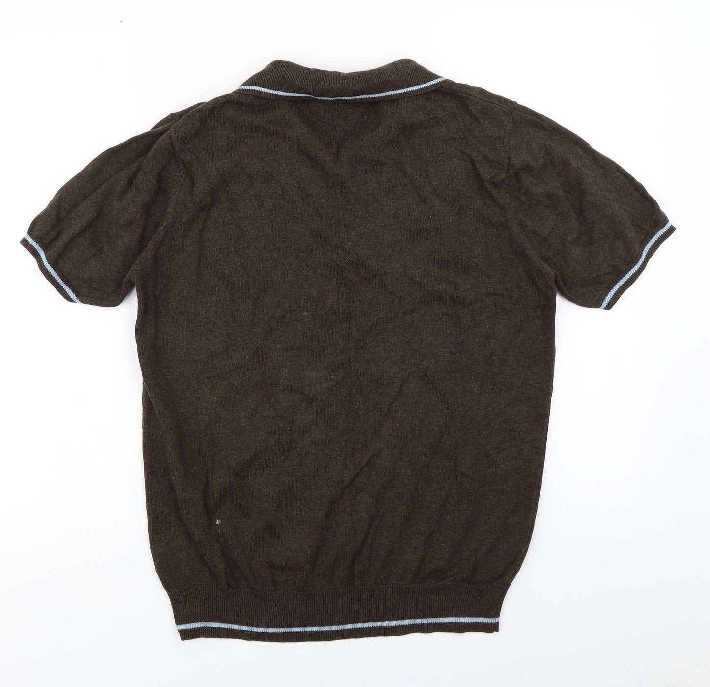 George Mens Brown  Knit  Polo Size S