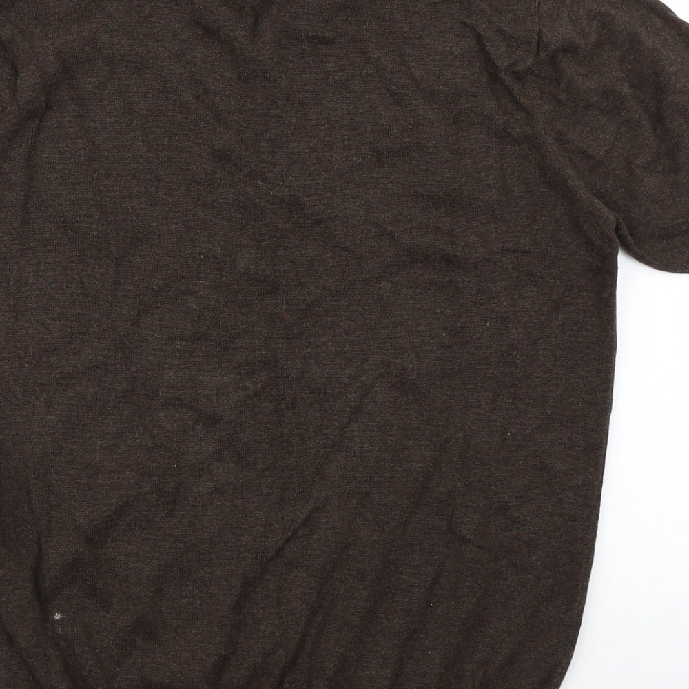 George Mens Brown  Knit  Polo Size S