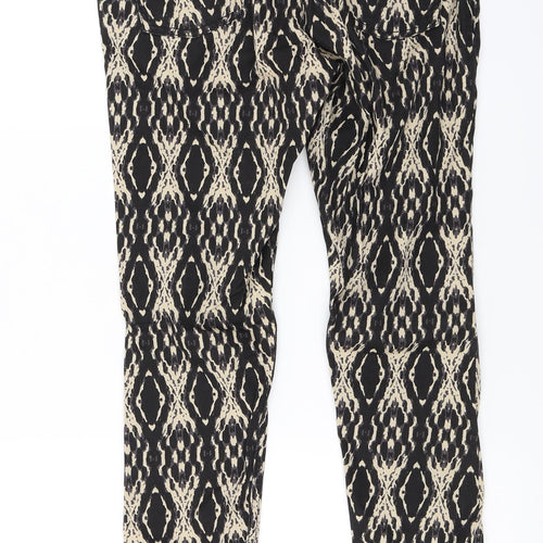 Hey Womens Brown Argyle/Diamond Denim Skinny Jeans Size 28 in L27 in