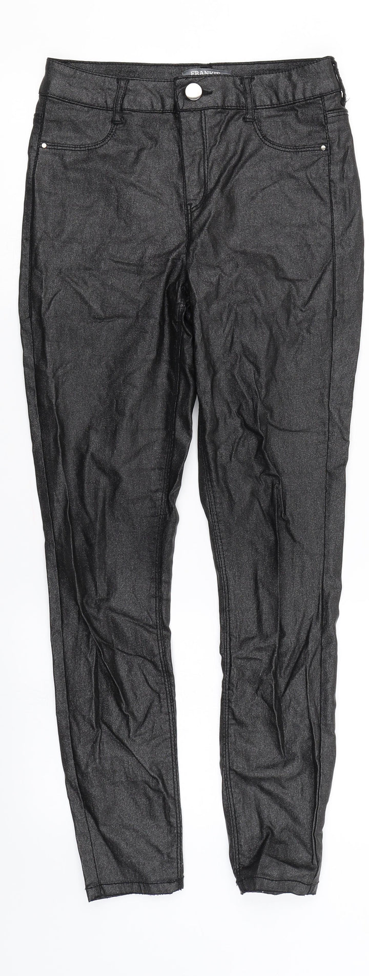 Dorothy Perkins Womens Silver Skinny Jeans Size 8 L26 in