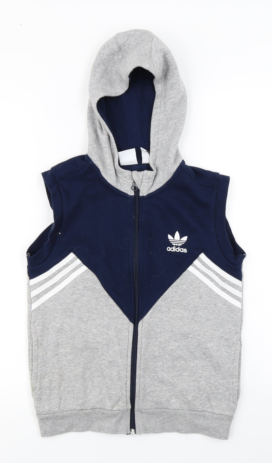 adidas Boys Grey   Full Zip Hoodie Size 9-10 Years