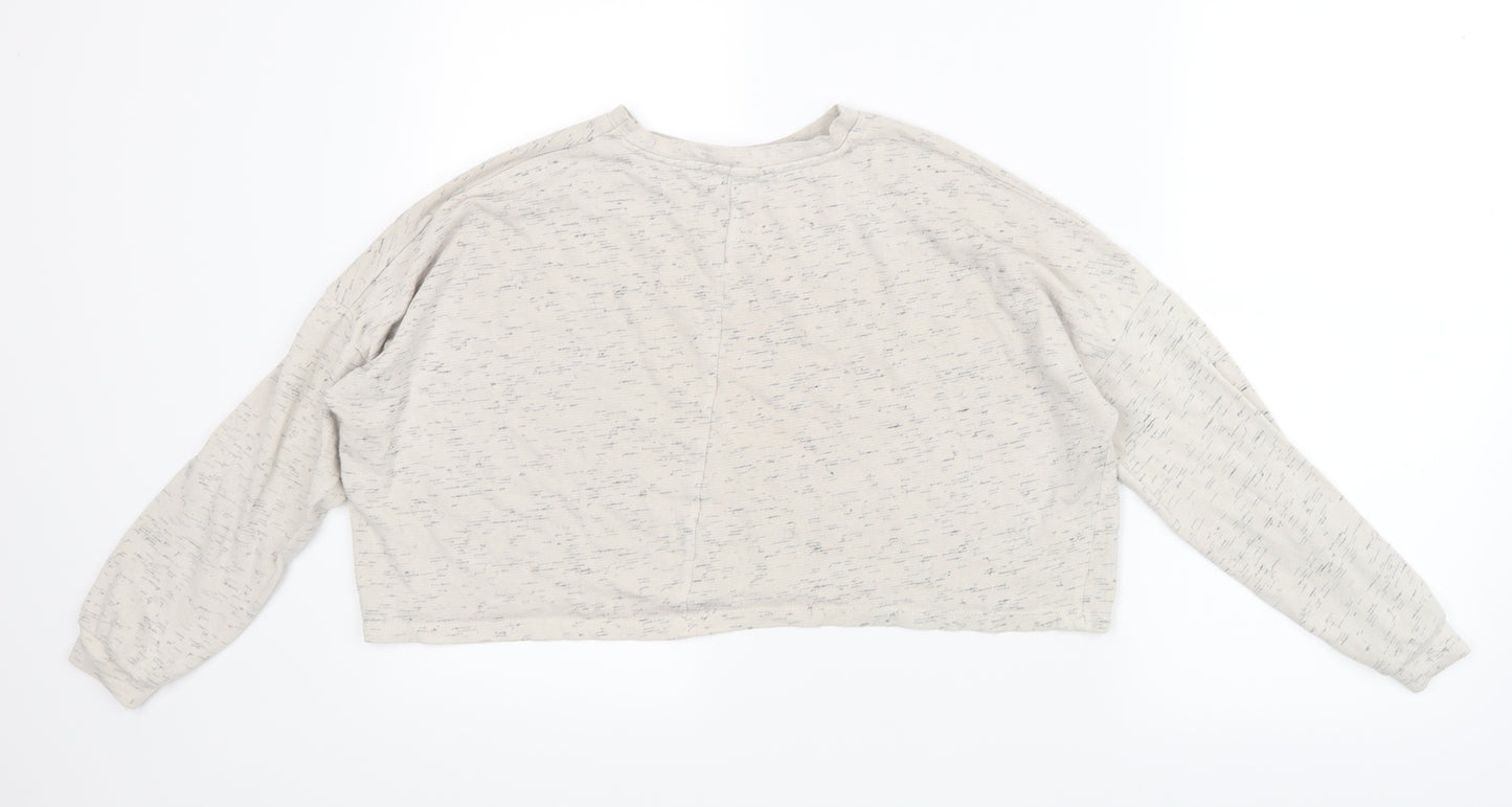 Nasty Gal Womens Beige   Cropped T-Shirt Size 6