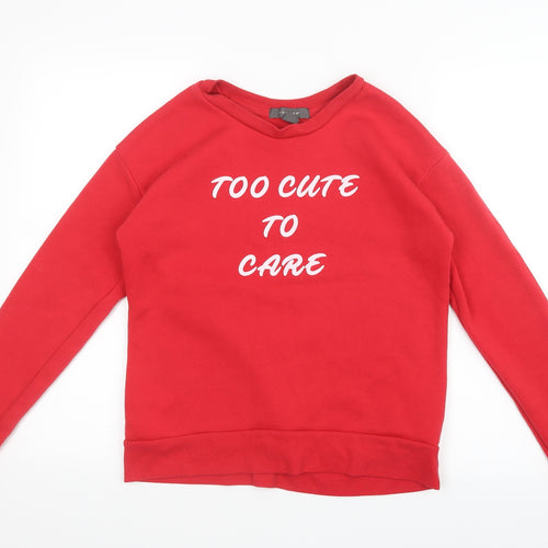 Primark Womens Red  Knit Pullover Jumper Size 4
