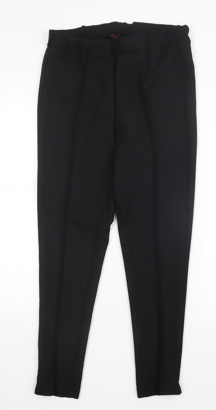 Divine Womens Black   Trousers  Size 14 L26.5 in