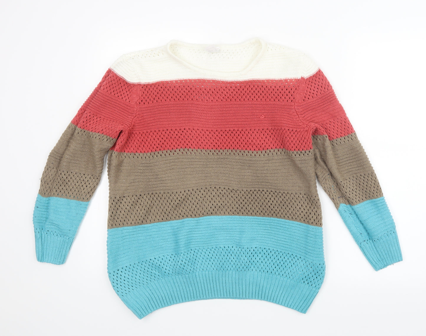 Preworn Womens Blue  Knit Pullover Jumper Size 16