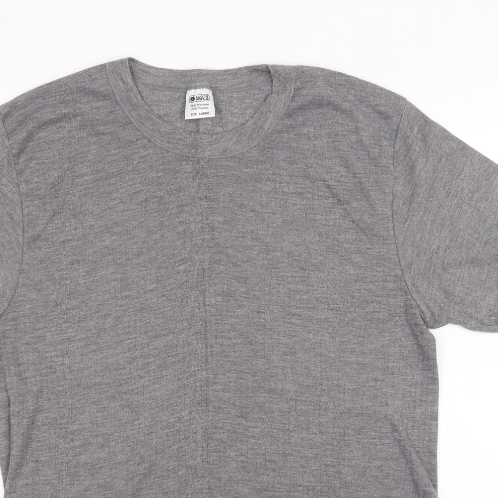 Workforce Mens Grey    T-Shirt Size L