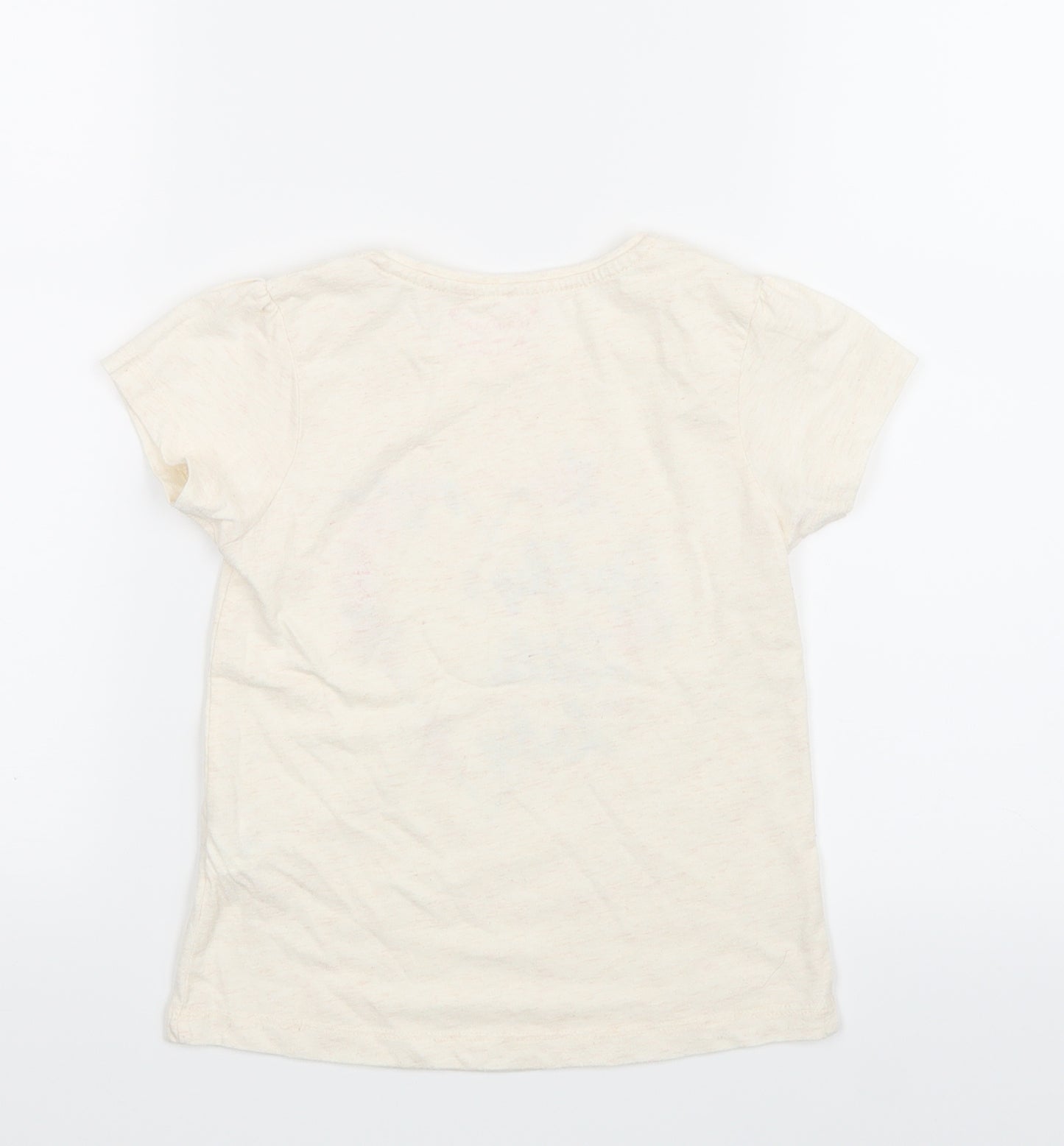 Primark Girls Ivory   Basic T-Shirt Size 6-7 Years