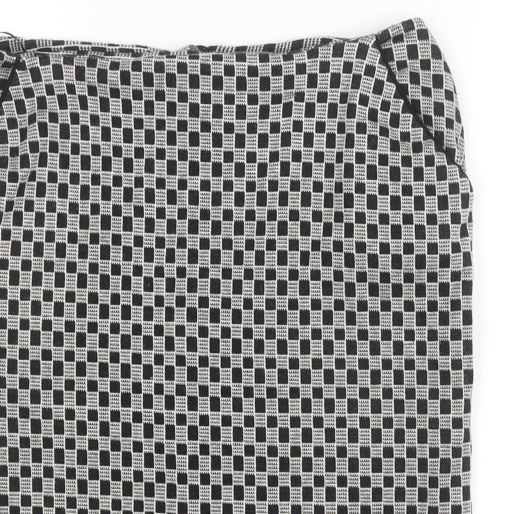 TU Womens Black Geometric  Straight & Pencil Skirt Size 14
