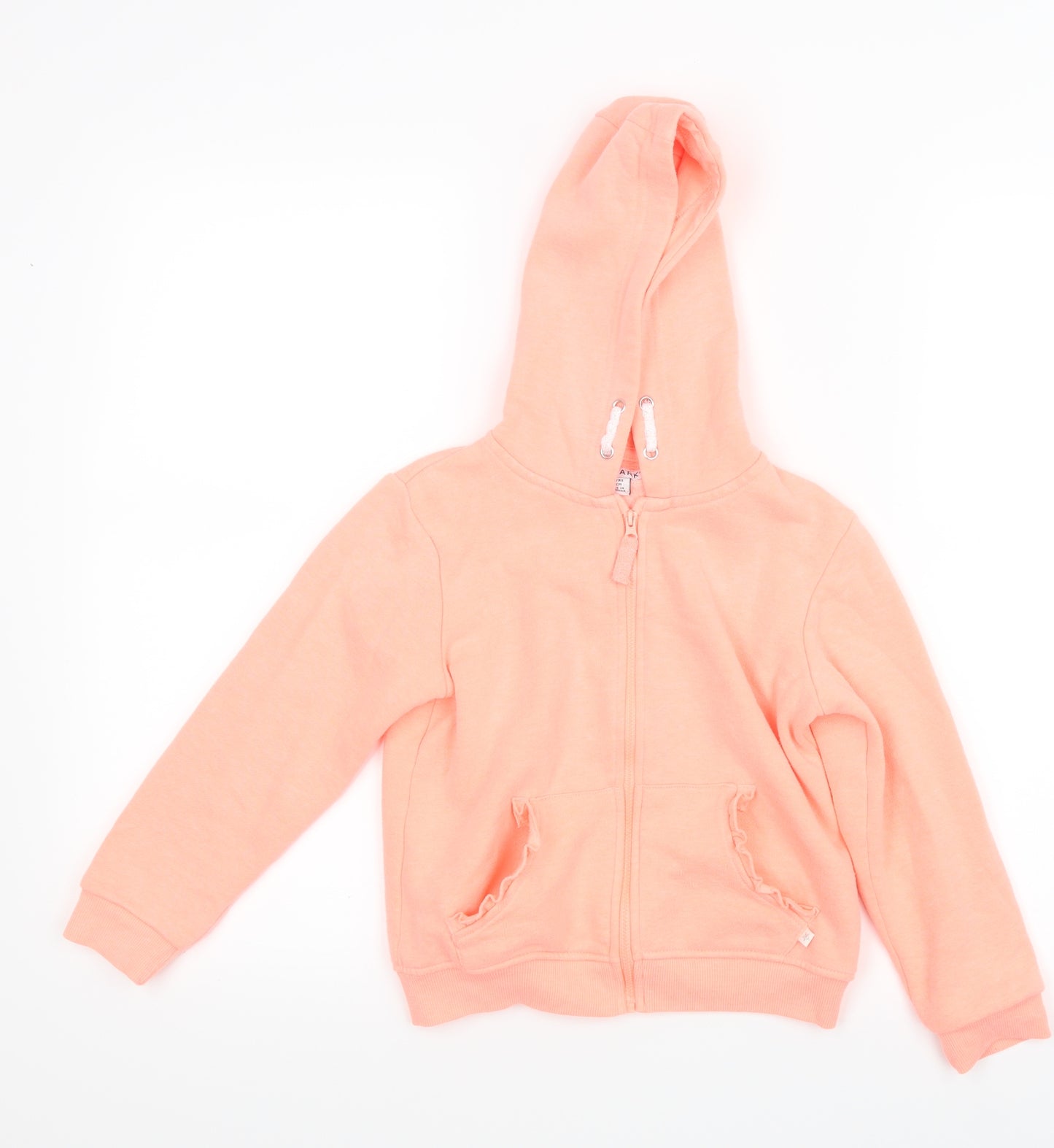 Primark Girls Orange   Full Zip Hoodie Size 6-7 Years