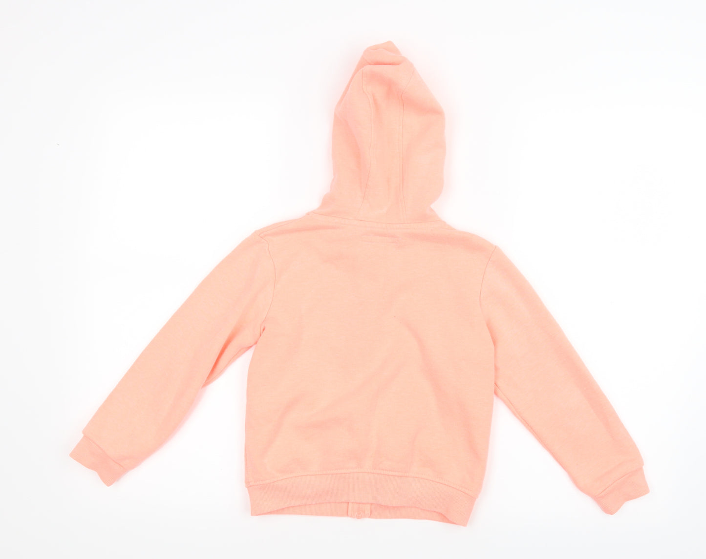 Primark Girls Orange   Full Zip Hoodie Size 6-7 Years
