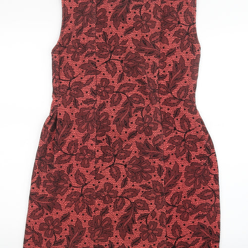 Miss Lush Womens Pink Geometric  A-Line  Size 14