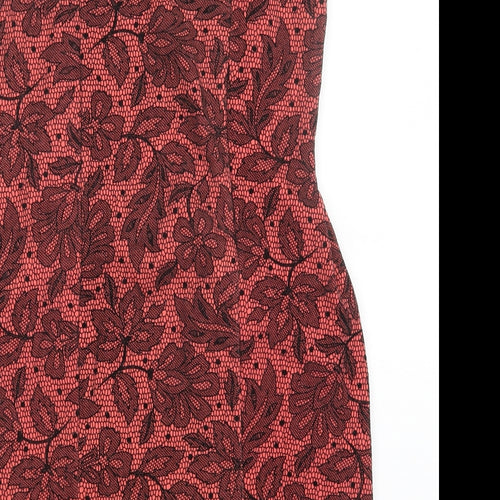Miss Lush Womens Pink Geometric  A-Line  Size 14