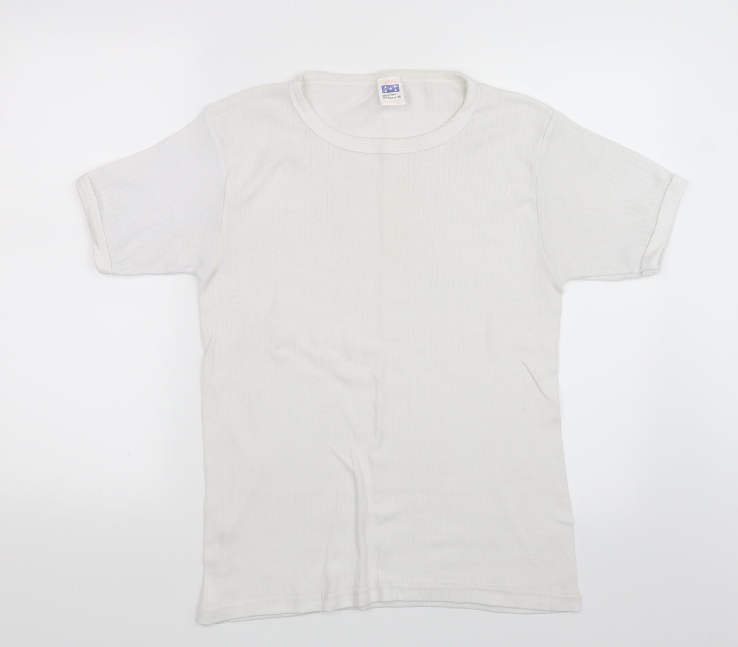 Thermal Womens White   Basic T-Shirt Size L