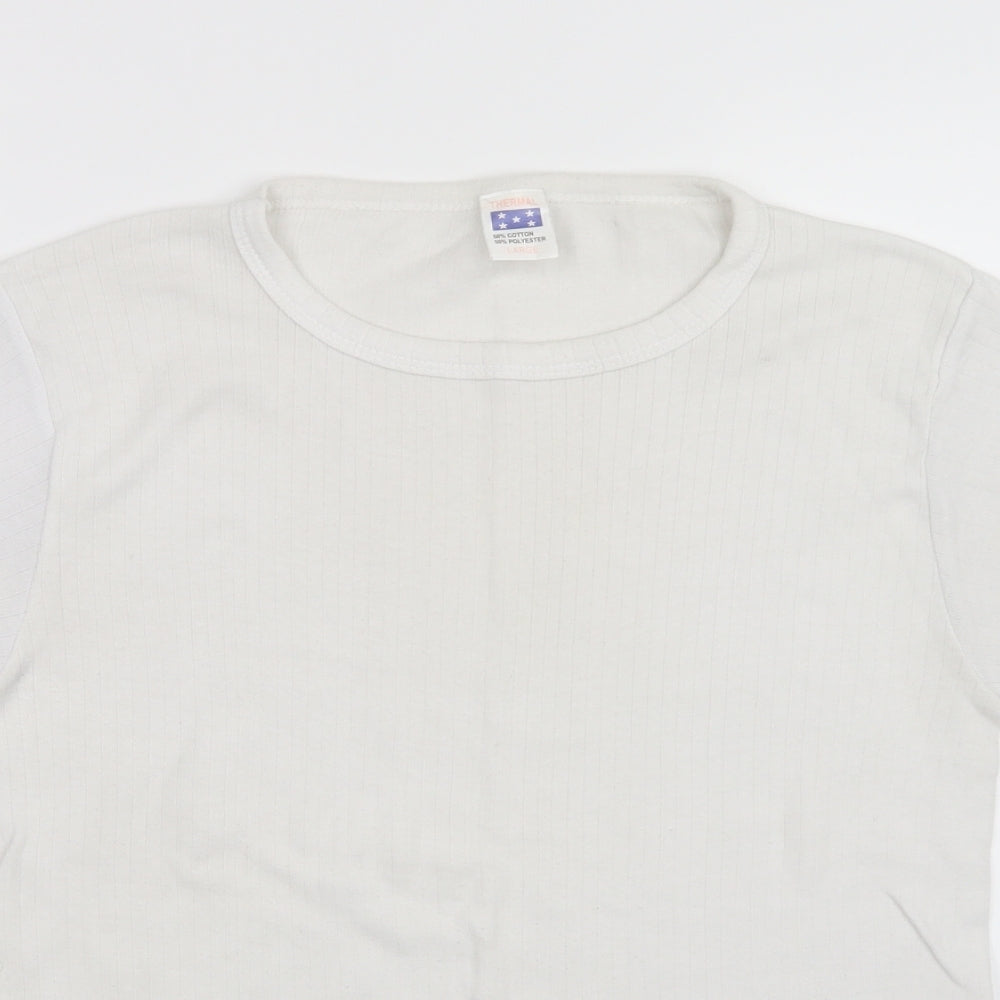 Thermal Womens White   Basic T-Shirt Size L