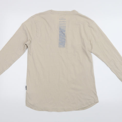 Boohoo Mens Beige    T-Shirt Size L