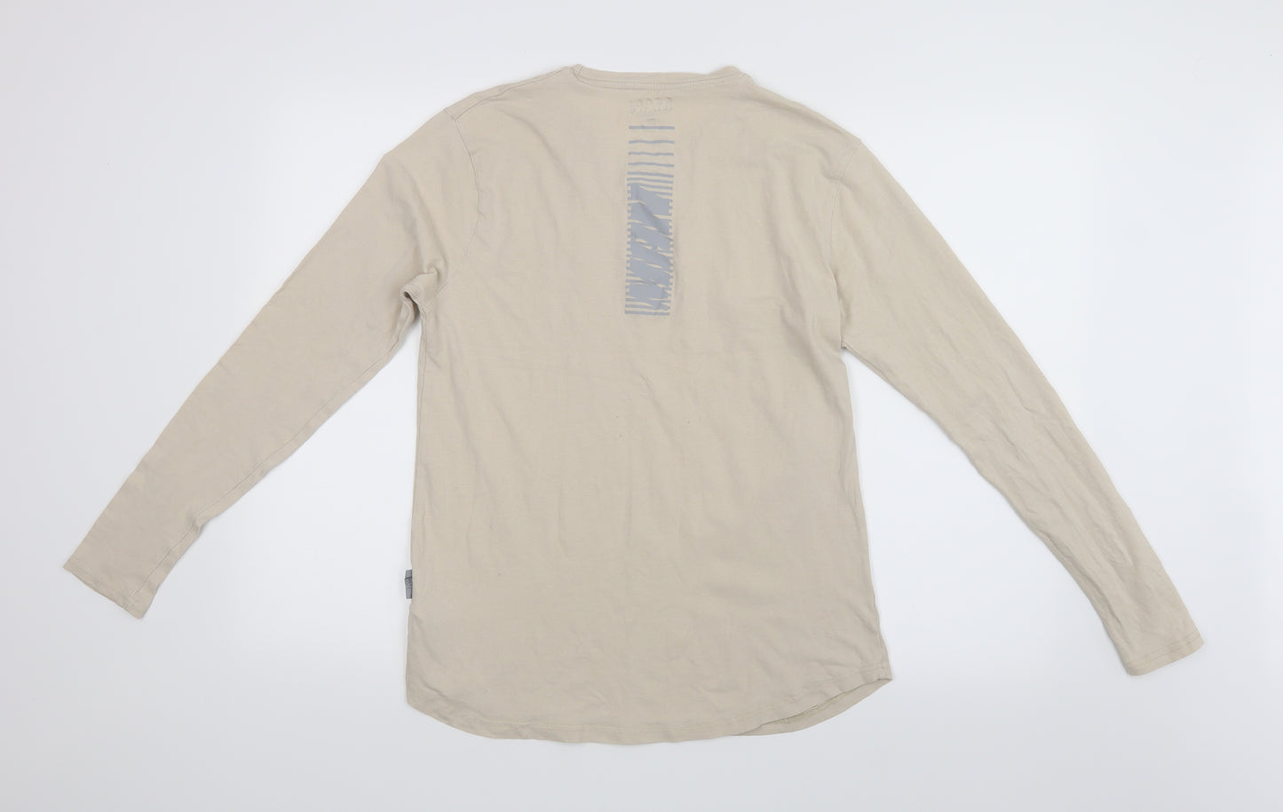 Boohoo Mens Beige    T-Shirt Size L