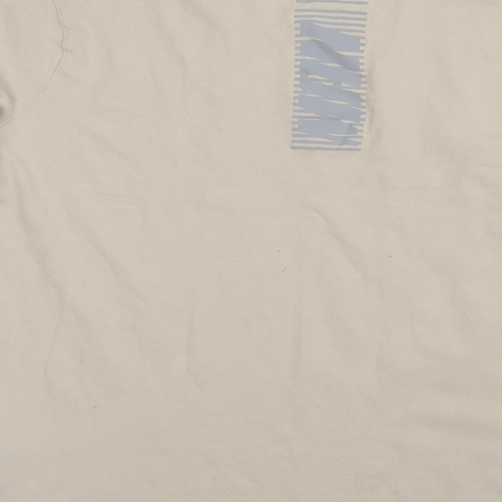 Boohoo Mens Beige    T-Shirt Size L