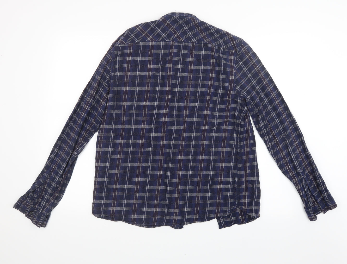 D/STRUCT Mens Blue Check   Button-Up Size M
