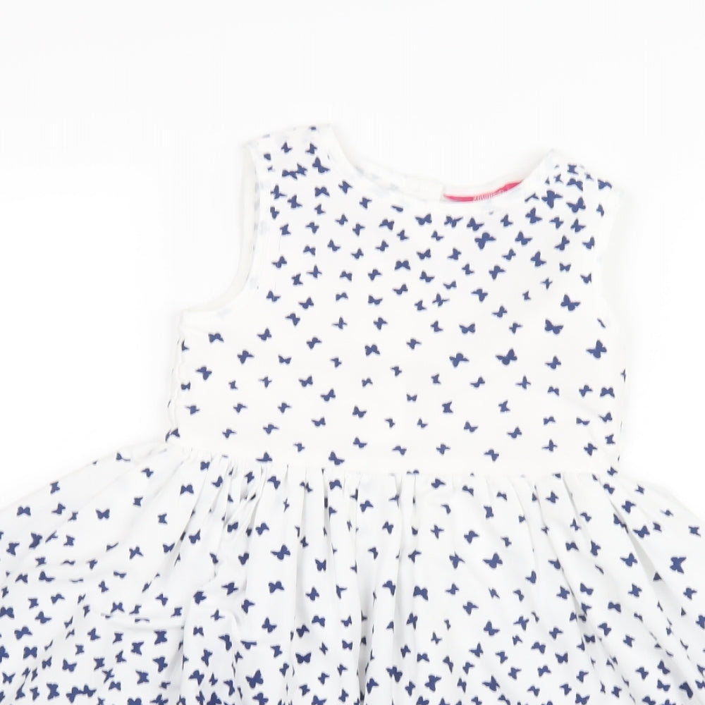 Young Dimension Girls Blue Geometric  A-Line  Size 5-6 Years  - Butterflies