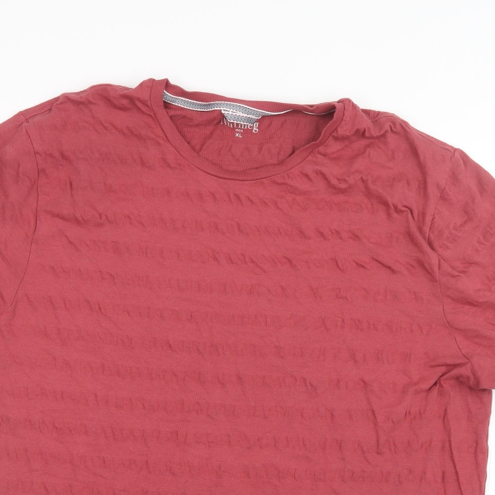 Nutmeg Mens Red    T-Shirt Size XL