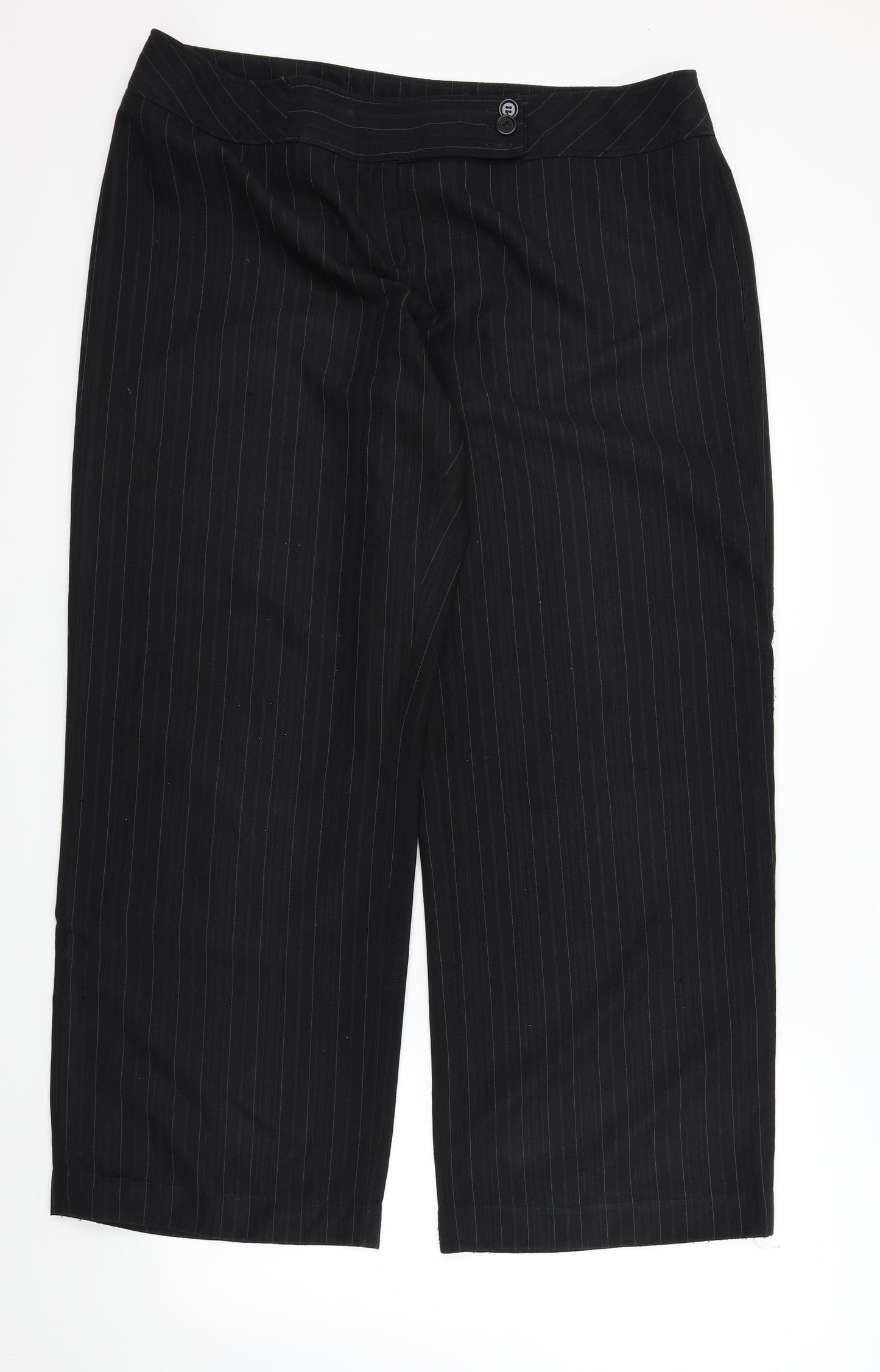 Atmosphere Womens Black Striped  Trousers  Size 20 L30 in
