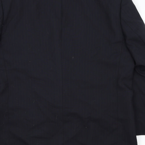 hugo james Mens Blue Striped  Jacket Suit Jacket Size 44