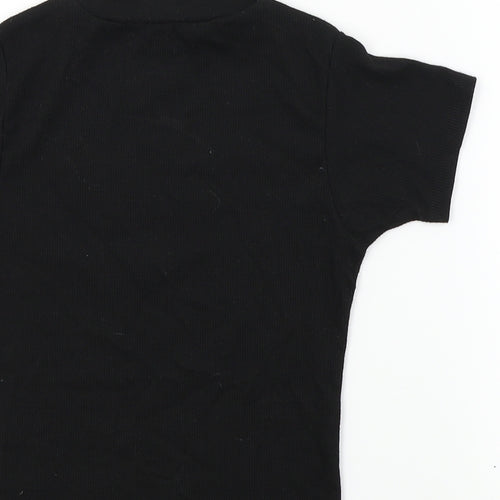 miss evie Girls Black   Basic T-Shirt Size 10 Years