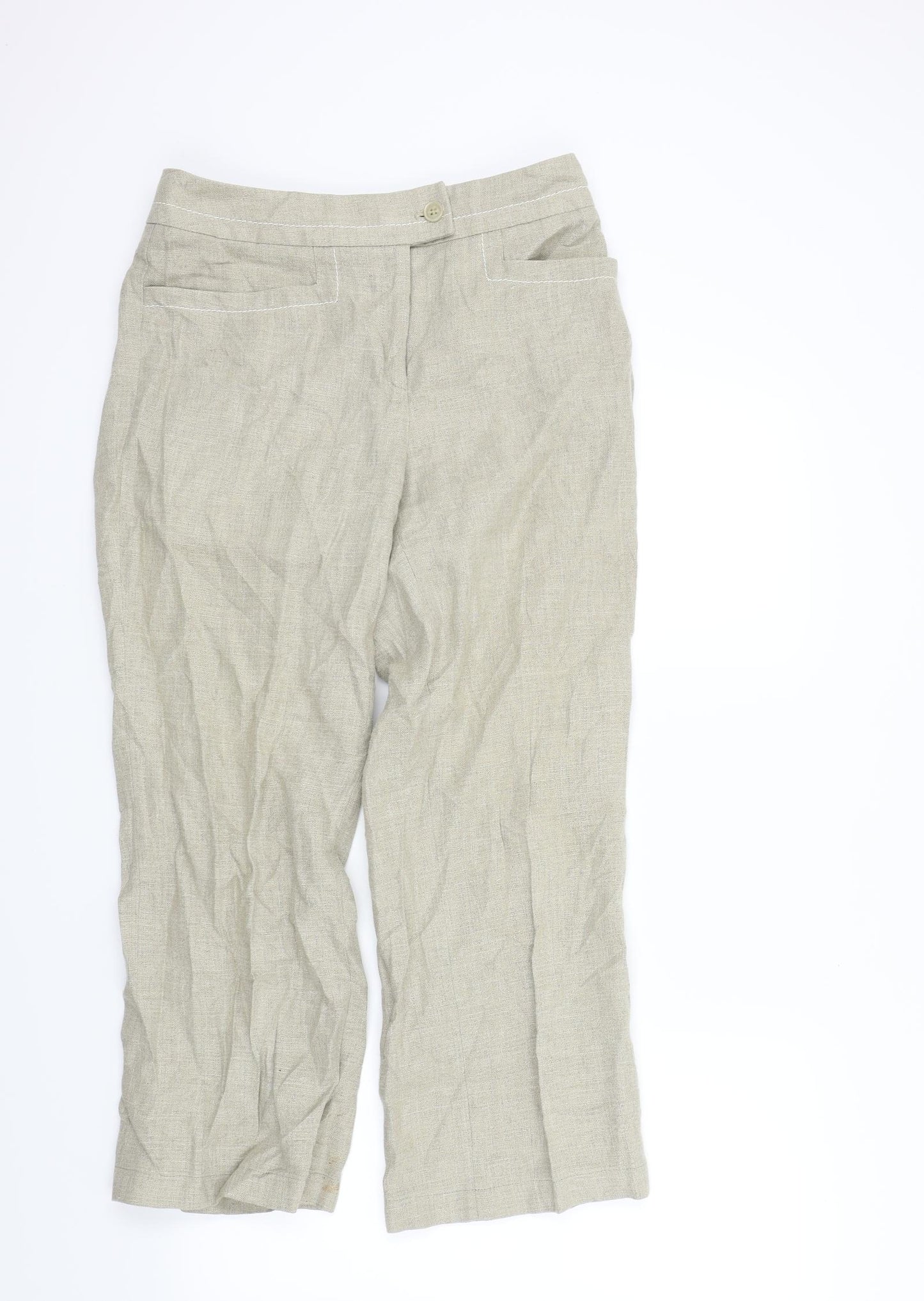 Preworn Womens Beige   Trousers  Size 32 L26 in - Pockets