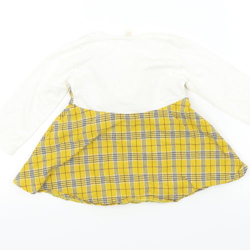 Preworn  White Check  Fit & Flare  Size 3-6 Months