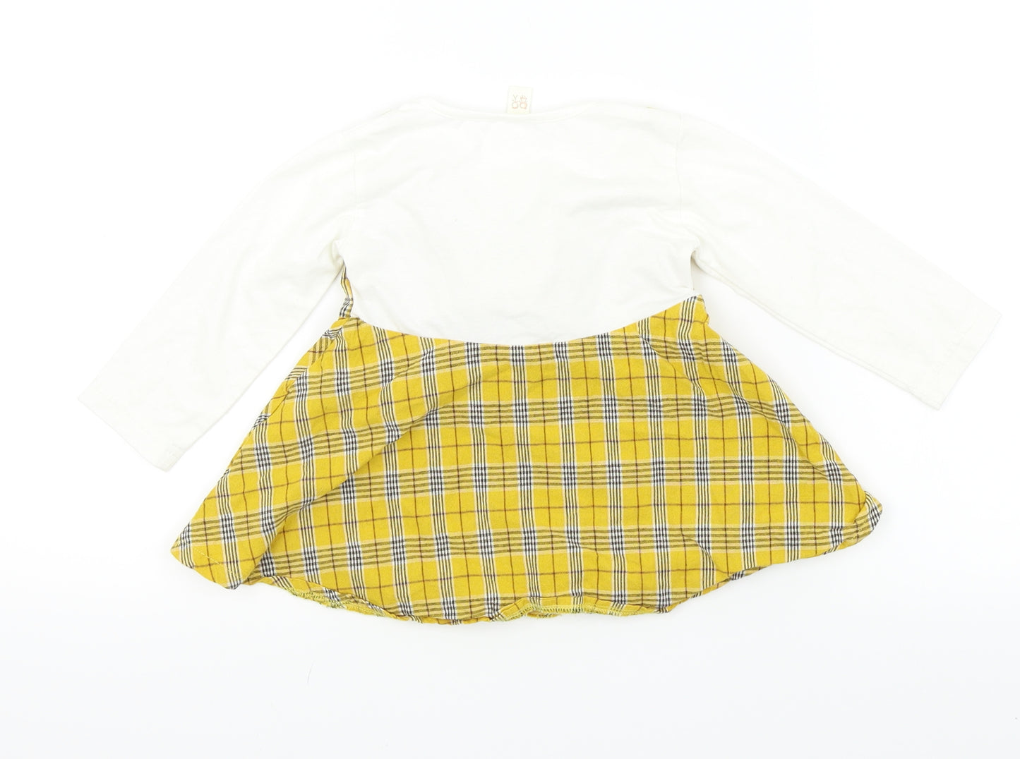 Preworn  White Check  Fit & Flare  Size 3-6 Months